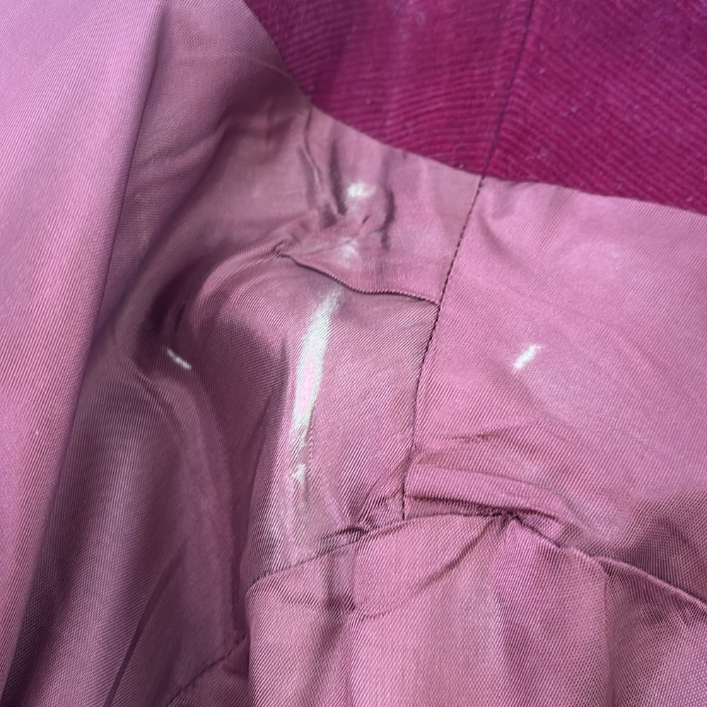 VTG Levi's Strauss & CO Burgundy Corduroy Suit Jacket Size 8-10 - Picture 7 of 7